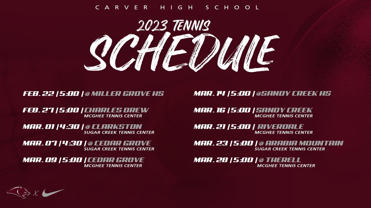 tennis schedule 2023